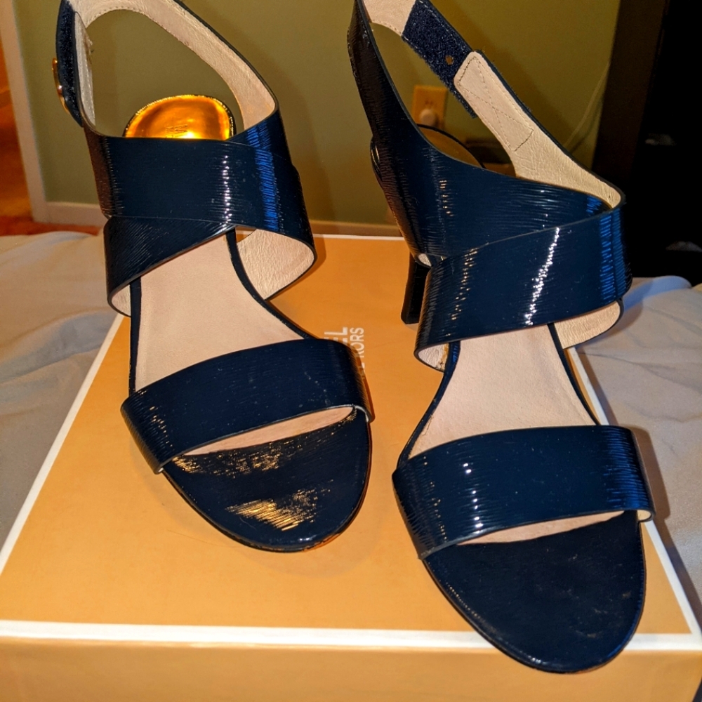 Michael by Michael Kors Joselle open toe sandals, Navy 10